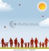 stock-vector-silhouettes-of-family-on-nature-background-with-bird-sun-and-grass-element-for-design-vector-75924400